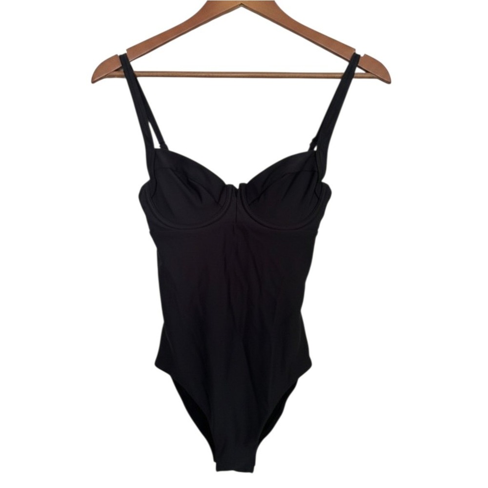 Quince NWT Italian Underwire One Piece‎ Swimsuit Black Women's XS